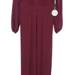 Luxxel  Burgundy Long Sleeve Jumpsuit NWT Size Medium Oxblood Wide Leg Jumpsuit Photo 0