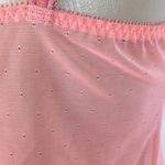 Felina  Sheer Orange Eyelit Lace Trim Camisole Top NEW M Photo 6