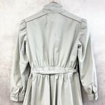 Nordstrom VTG  Brass‎ Plum Dress Trench Coat Size 11 Retro Modest Minimalist Gray Photo 3