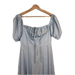 Milkmaid Dress Tallulah Blue White Floral Midi Sz M Cottagecore Peasant Kutumai Size M Photo 2