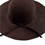 Jessica McClintock  Brown Wool Blend Wide Brim Hat Photo 1