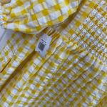 Old Navy Women’s XS Yellow White Square Neck Dress New Photo 4