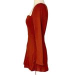 Oh Polly  AMRYN Long Sleeve A-Line Mini Dress in Brick Sexy Inner Bodysuit Sz 2 Photo 8