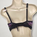 Victoria's Secret Shine Strap Lace Trim Push-Up Bra / Moody Floral / Size 32DD Photo 3
