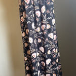 1. State  Floral Paisley Black Maxi Fall Boho Whimsi Romantic Dress Medium Ruffle Photo 0