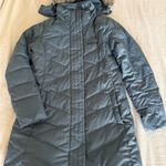 Marmot  Women's Blue Puffer Coat with Faux Fur Trim Photo 1