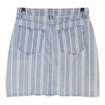 Loft  Striped Denim Mini Skirt Size 4 | Light Wash Blue White Nautical Y2K Photo 1