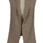 Old Navy  Women's M Vintage Knitted Beige Long Vest Cardigan Sweater Wool Blend Photo 0