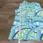 Rezobay Valencia Print Cotton Sleeveless Ruffle Portrait Neck‎ Tank Top Size M Blue Size M Photo 5