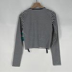 Coolibar Bayfront Rash Guard Bra Top Long Sleeve Zipper Sides Striped NWT Size M Blue Size M Photo 12