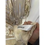 En Saison Classy Gold Shiny Mid Sleeve Blouse Size Large Photo 7