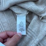 White Birch  Women Beige Ribbed Turtleneck Cowl Neck Sweater Size XL Pullover Top Photo 3