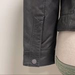 Zadig & Voltaire Gray Leather Leah Moto Jacket Medium Zip Up Lined RUNS SMALL Photo 9