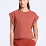 CALIA Orange Extended Shoulder Sleeveless Top Shirt Cuffed Womens Size XS Photo 2