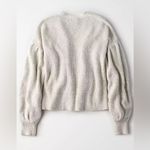 American Eagle XS Gray Cropped Balloon Sleeve Cardigan Photo 3