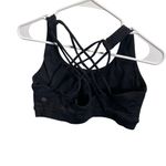 Lululemon  Strappy Cross Back Black Sports Bra Size 8 Crisscross Photo 2