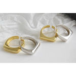 Boutique NEW Unisex Yellow Gold Plated Silver Bar‎ Band Ring, Adjustable Photo 11