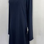 Dual Nature New  Halter Cutout Long Sleeve Dress Ribbed Knit Mini Navy Blue Photo 4