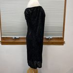 White House | Black Market NWT Black Off The Shoulder Velvet Burnout Dress Size XS Photo 2