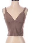 ZARA v-neck bralette ribbed fitted crop top Photo 3