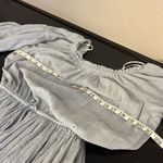 Mustard Seed NWT  Open Shoulder sage Waist Tie mini Dress, peasant sleeve, sz S Photo 8