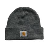 Carhartt Grey Ribbed Classic Logo Beanie Winter Hat Photo 0