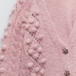 ZARA NWT Jeweled Button Knit Cardigan Photo 8