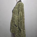 Chico's  Y2K Reversible Kimono Jacket Olive Green Black Asian Style Boho Global OS Photo 7