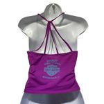Harley Davidson cropped Strappy sleeveless purple top M Photo 1