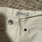 Abercrombie & Fitch Mid Rise Boyfriend Distressed White Shorts- Size 4/27 Photo 5