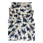 Gardenwed Floral Blue White Toile Floral Fit & Flare Dress Plus Size 3XL Cotton Photo 4