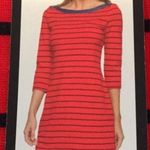 Tommy Hilfiger 💙SALE 3/$25 BOATNECK STRIPED RED DENIM STRETCH KNIT DRESS Photo 3