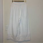THE ODELLS Anthropologie NEW Candice Gauze Wide Leg Cropped Pants White Medium Photo 13