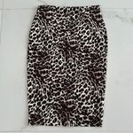 Material Girl NWOT Leopard Print Pull-On Midi Pencil Skirt Sz Small Higt Waist Photo 0