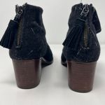 Toms  Women's Black Suede Ankle Boots Size 9 Tassel Accent Photo 4
