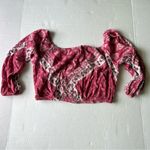 Show Me Your Mumu  Lima off to shoulder top size small raspberry pink red white Photo 1