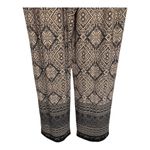 Susan Graver  Regular Printed Liquid Knit Wide-Leg Pants Brown/Black Medium Boho Photo 2