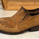 Guess by Marciano Vintage GUESS Georges Marciano LEATHER BROWN WESTERN Mule Bootie statement rodeo Photo 0