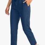 NWT Women's Navy Pants Pockets 7/8 Stretch High Waisted Sweatpants Athletic XXL Blue Photo 0