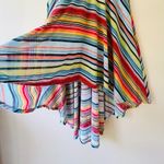Lily Bleu Sz L Beach High Rise Dress Skirt Stretch Striped High Low Hem Flowy Yellow Size L Photo 4