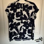 Navy blue and white floral, detailed blouse size medium Photo 2