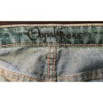 Oops! Jeans Cutoff Off Stretch Waist Distressed Denim Mid Rise Shorts Size 12 Blue Photo 2