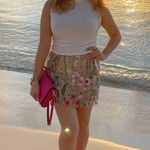 Mini Skirt with Floral Embroidery Pink Photo 3