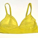 Aerie Smoothez Sheer Mesh V-Neck Triangle Bralette Yellow Small Photo 1