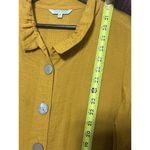 John Mark  Yellow Tunic Top Blouse M 3/4 Sleeve Lagenlook Buttons Photo 6