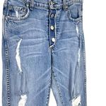 Revice Denim Revice Dream Fit Button Fly Straight Crop Distressed Raw Hem Jeans 27 Photo 7