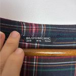 BLOOMCHIC Square Neckline Navy Blue Long Sleeve Plaid Tartan Maxi Dress Size 12 Photo 6