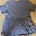 American Eagle gray flowy top Photo 0