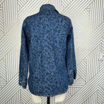 Current/Elliott The Perfect Shirt in Indigo Leopard Denim Size US 0 / XS Photo 7