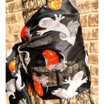 Halloween Scarf Black Gray Cat Ghosts Jack O Lantern Festive Spooky Deco… Photo 1